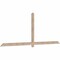 Ekena Millwork Eugene Smooth Timber Gable Bracket, Douglas Fir, 108"W x 40"H x 1 1/2"D x 3 1/2"F, 9/12 Pitch GBW108X40X0204EUG00SDF - alternate 3